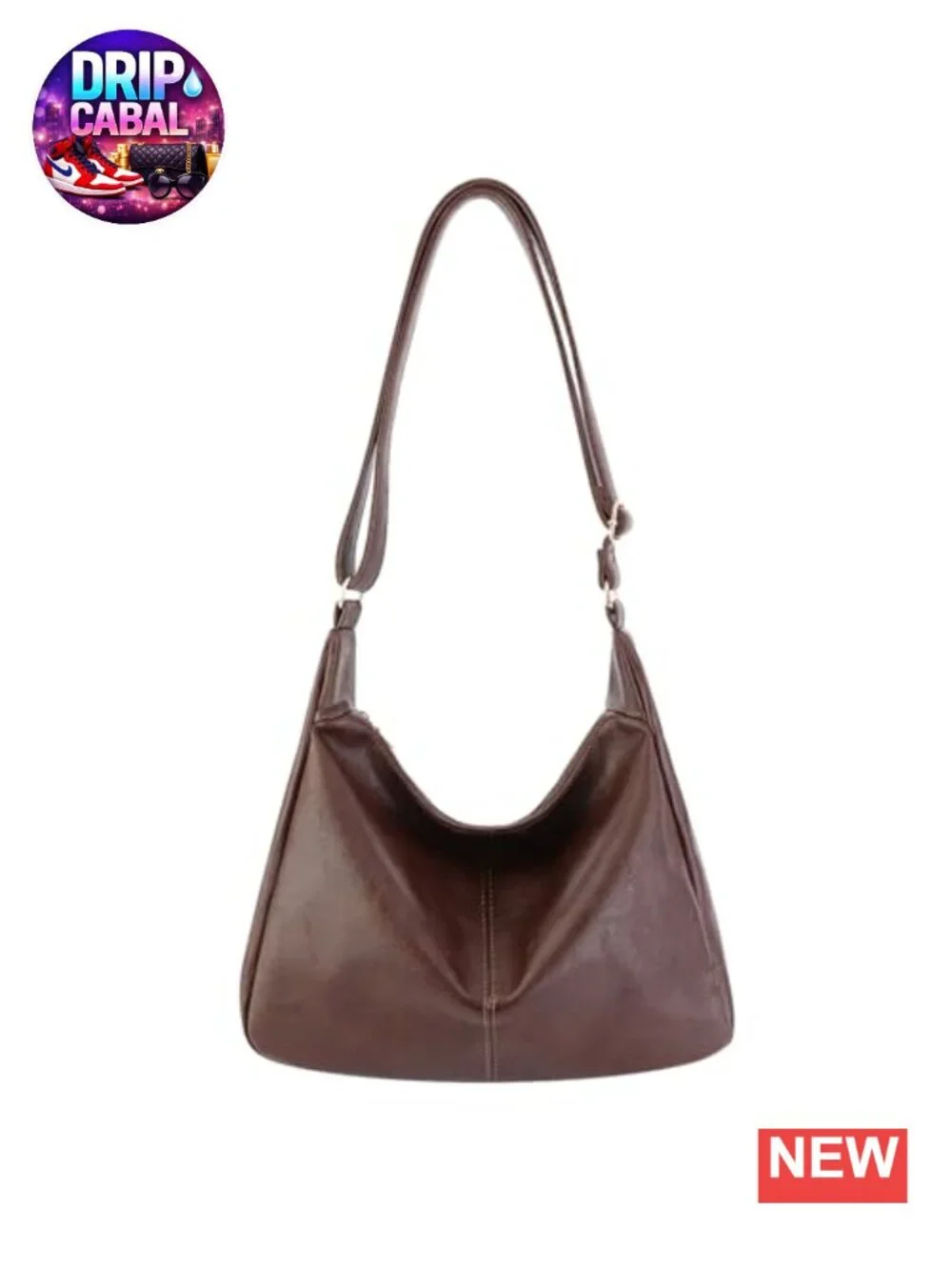 Foldable Leather Slouchy Hobo Bag for Women Adjustable Strap Crossbody
